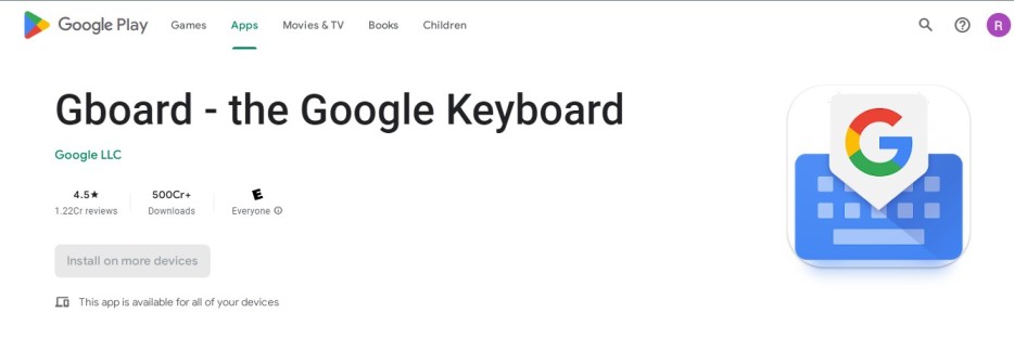 Gboard home page